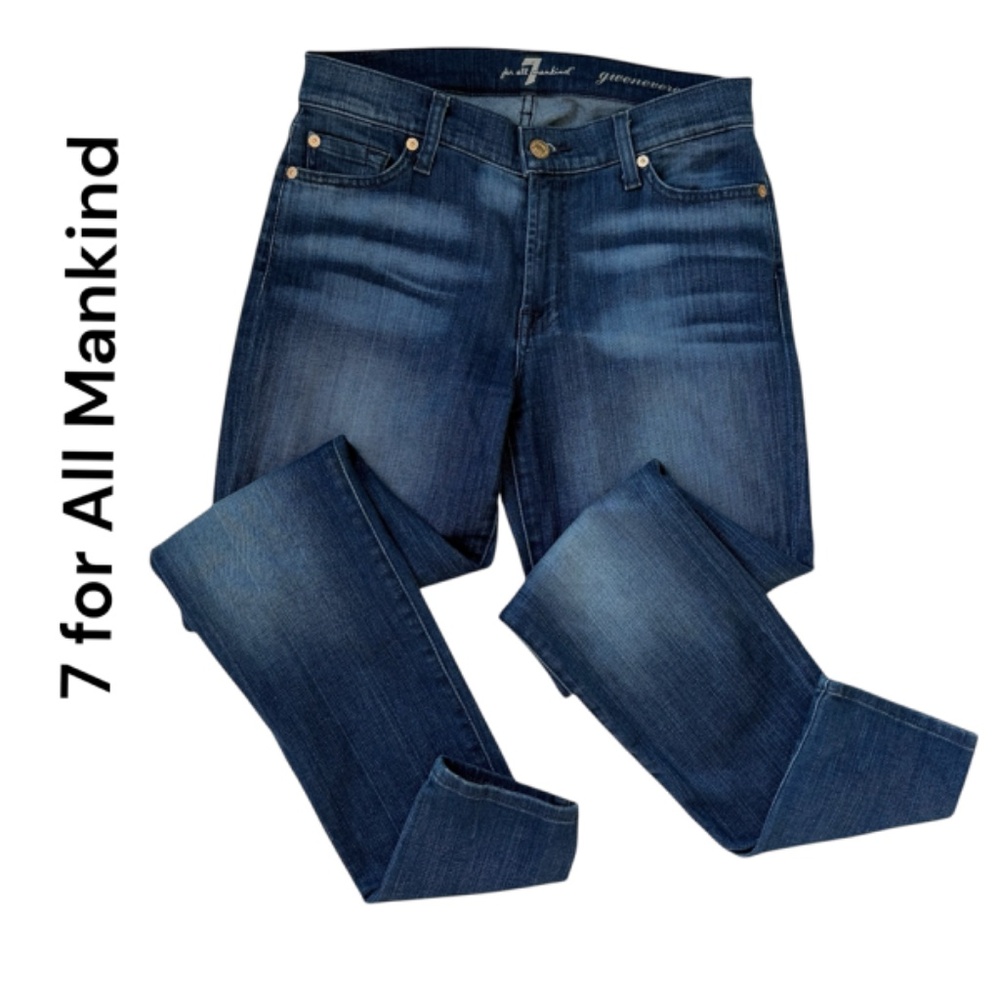 7 FOR ALL MANKIND Guenevere Skinny Ankle Jeans, Size 27